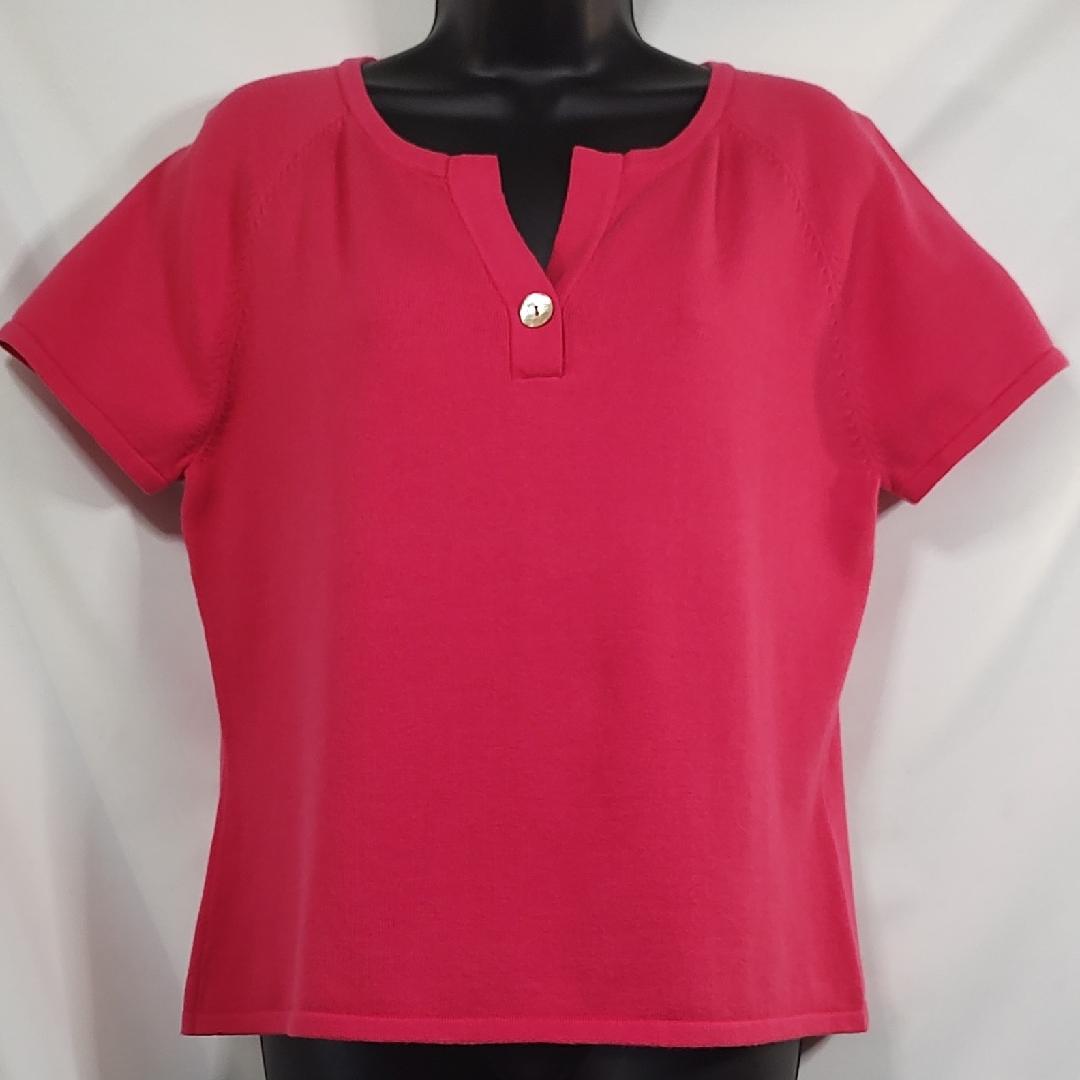 Talbots Pink Boxy Polo T-Shirt